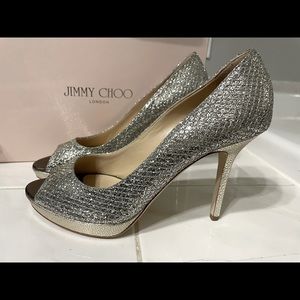 Jimmy Choo Luna Peep Toe Shoe size 38 (8)